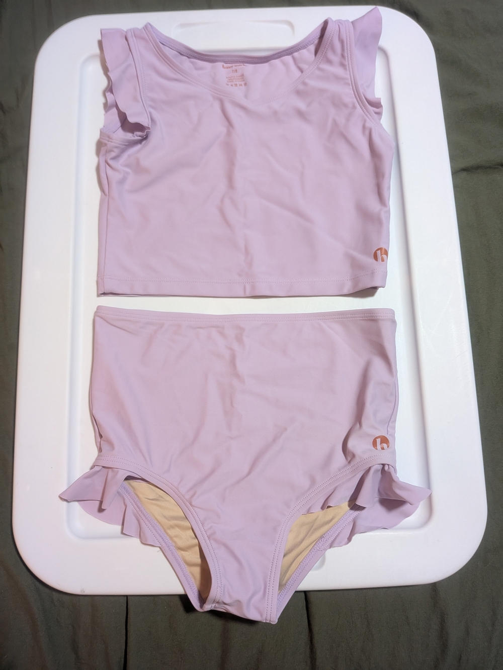 Honey Mark Light Purple Lavender Two Piece bathing Suit Size 7/8 NWOT